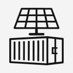 NEBITH containerised hybrid battery system containing Solar PV BESS and EV charger